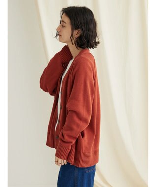 CRAFT STANDARD BOUTIQUE Ｖネックアウトリンキングカーディガン Orange
