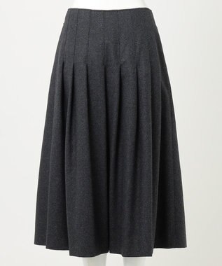 23区 【R(アール)】ウールラメ タックラップスカート チャコールグレー
