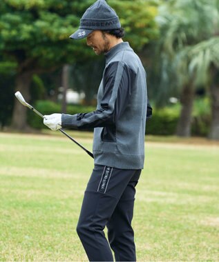 23区GOLF 【MEN/EC限定】ハイブリッド ニットアウター グレー系