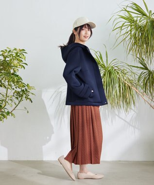 Tiaclasse L ショートパーカーコート ネイビー