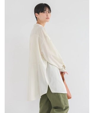 AMERICAN HOLIC イージーケア＋接触冷感　Ｗポケットシャツチュニック Ivory