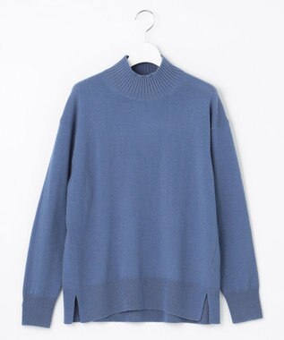 J.PRESS LADIES 【洗える・WEB限定カラーあり】CASHMERE BLEND ハイネック ニット サックスブルー系
