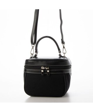 LA BAGAGERIE 【倉敷帆布】キャンバスバニティバッグ ブラック