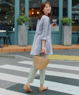 Tiaclasse L 【おのののかさん着用】とろみカラーテーパードパンツ ミント