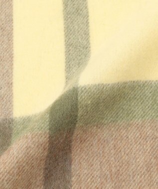 組曲 ウールチェックストール イエロー系