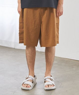 【UNISEX】リネンライクイージーカーゴ ハーフパンツ