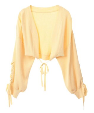 Green Parks ｄａｚｚｌｉｎ　ニットボレロ Yellow