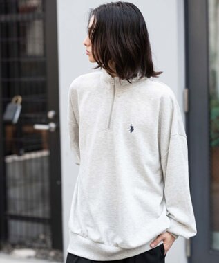 WEGO 【WEB限定/25年秋冬新作/ユニセックス着用ITEM】別注USPOLOハーフZIPPO 杢グレー