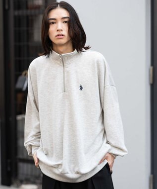 WEGO 【WEB限定/25年秋冬新作/ユニセックス着用ITEM】別注USPOLOハーフZIPPO 杢グレー