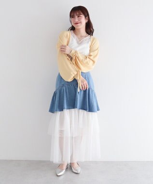 Green Parks ｄａｚｚｌｉｎ　ニットボレロ Yellow