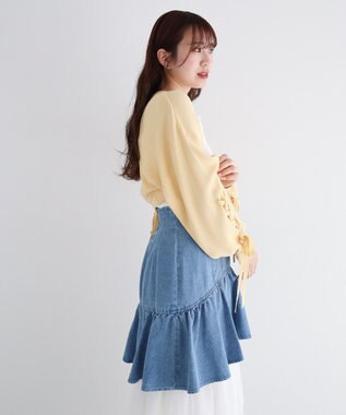 Green Parks ｄａｚｚｌｉｎ　ニットボレロ Yellow