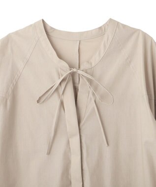 YECCA VECCA 【ORGABITS】5分袖スキッパーシャツ Beige