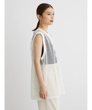 Green Parks メッシュベスト Ecru