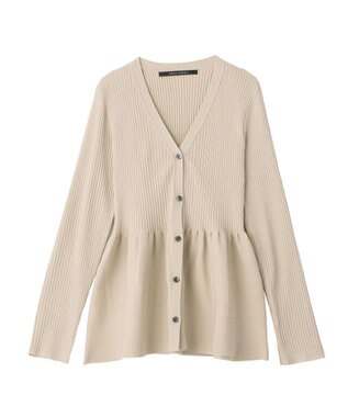 YECCA VECCA ペプラムカーディガン Beige