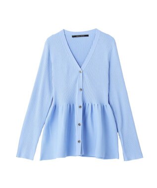 YECCA VECCA ペプラムカーディガン Blue