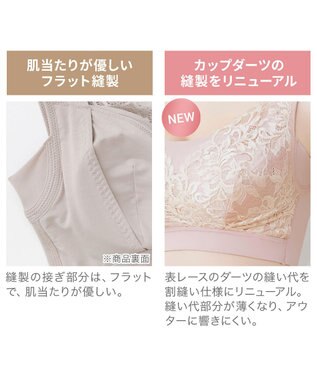 BRADELIS New York 【BRADELIS NewYork peace】　素肌しっとりハッピーバストブラ23 とろけるような肌ざわりで美胸メイクする補正ブラ パールグレージュ