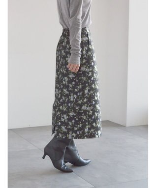 Te chichi ジャガードIラインミドルスカート ブラック