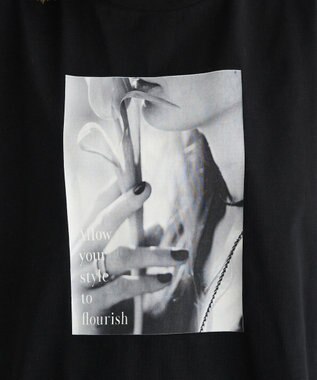 YECCA VECCA 【UVカット】フォトプリントTee Black