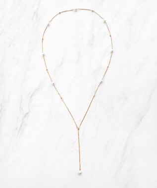 TOCCA PEARL WALTZ LARIAT NECKLACE ネックレス ローズ系