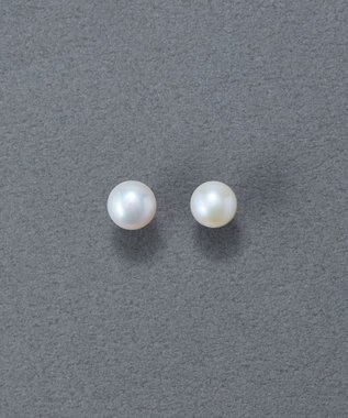  〈金属アレルギー対応〉シェルパール ミニマルスタッドピアス/ホワイト　1.0mmパール