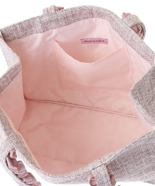 Maison de FLEUR ツイードフリルハンドルスクエアトートMバッグ Pink