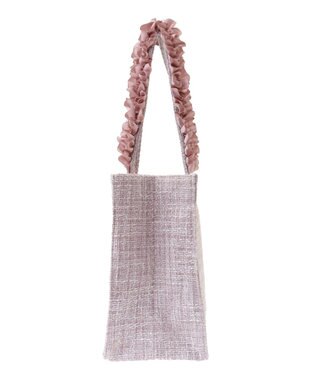 Maison de FLEUR ツイードフリルハンドルスクエアトートMバッグ Pink