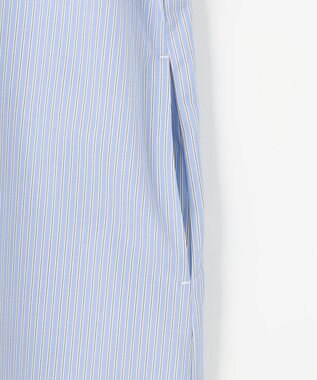 J.PRESS LADIES L 【洗える・接触冷感・UVケア】エステネージュ シャツ ワンピース ブルーストライプ系