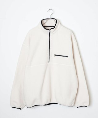 WEGO フリース ハーフZIPプルオーバー オフホワイト