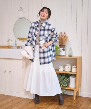 WEGO 【2025年秋冬新作/SMLサイズ展開/ユニセックス着用ITEM】オンブレチェックネルシャツ（LS） 柄4