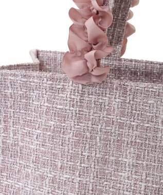 Maison de FLEUR ツイードフリルハンドルスクエアトートMバッグ Pink