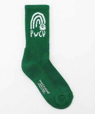 PW CIRCULUS 【虫よけ加工】【WOMEN】P-MOF ソックス ミドル丈 ゴルフウェア レディース グリーン系