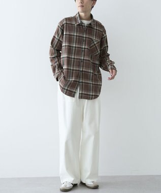 CRAFT STANDARD BOUTIQUE ネルチェックシャツ Brown