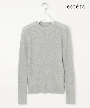 23区 【エステータ】シアーニット 長袖リブ