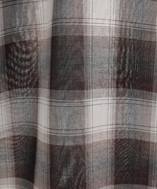 earth music&ecology 【2WAY】２ｗａｙショルダードロストリボンチェックシャツ Brown