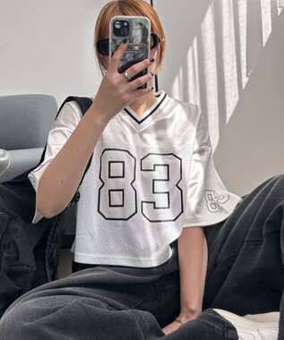 WEGO ゲームナンバリングサテンショートT ホワイト