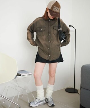 WEGO デニムウエスタンBIGシャツ デニムブラック