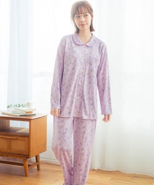 Wing パジャマ 長袖 長ズボン 綿100%(本体) レディース EP7040 ウイング／ワコール