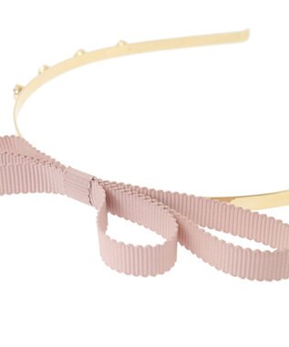 Maison de FLEUR グログランリボンカチューシャ Pink