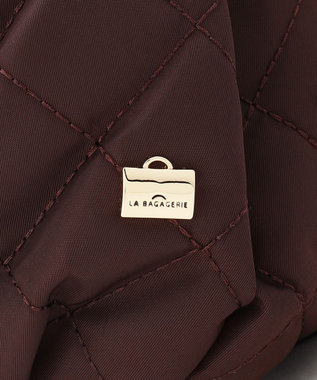 LA BAGAGERIE 撥水ナイロンキルティング3WAYリュック ワイン