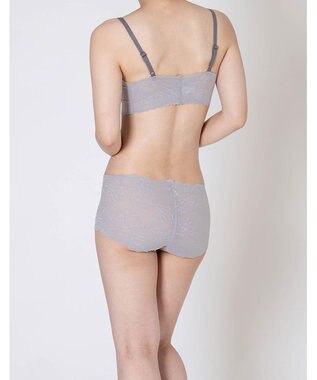 WACOAL ショーツ 【GOCOCi ゴコチ】 CGG297とペア 肌あたりのやさしいレース アウターにひびきにくい はきこみ丈あさめ レディース PGG197 /ワコール グレー