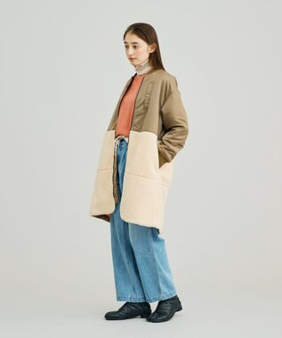 J.PRESS YORK STREET 【WOMEN】MA-1 ボア アウター カーキ系