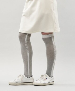  【WOMEN】ラインロゴ ニーハイソックス