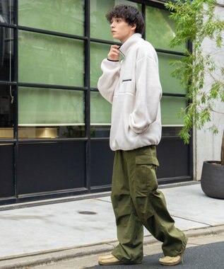 WEGO フリース ハーフZIPプルオーバー オフホワイト