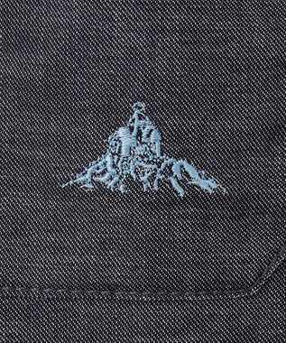 SHARE PARK LADIES 【UVカット・撥水・ストレッチ】イージーデニムノーカラーシャツ ネイビー系