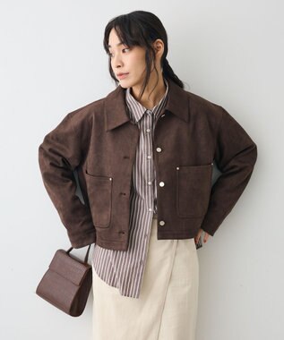 CRAFT STANDARD BOUTIQUE バックデザインレギュラーカラーシャツ Stripe Brown