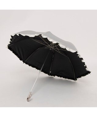 UNBILLION カシュネ cachenez / 【晴雨兼用】【日傘】UV カット率99％以上 PUバイカラーフリルトップレス折りたたみ傘 GY