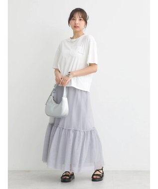 earth music&ecology Ｍｕｌｔｉｗａｙチュールスカート Light Gray