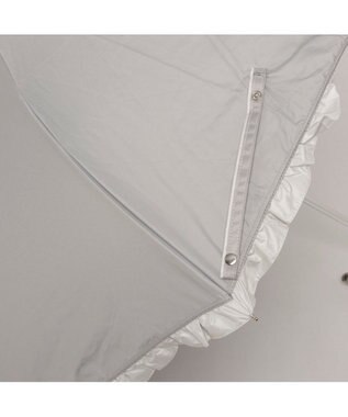 UNBILLION カシュネ cachenez / 【晴雨兼用】【日傘】UV カット率99％以上 PUバイカラーフリルトップレス折りたたみ傘 GY