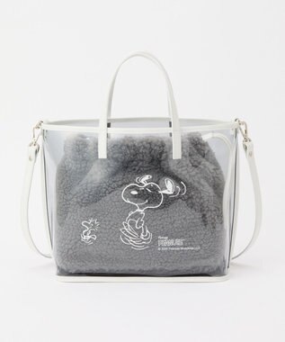 russet 【PEANUTS×russetコラボ第三弾】クリアトート×巾着セットバッグ(CE-1592) Plain