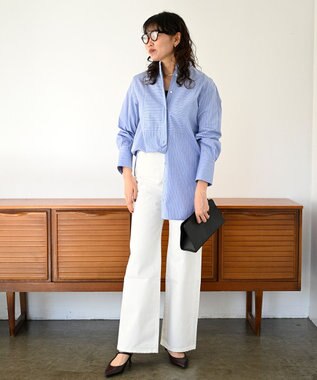 woadblue ＜坪田あさみさんコラボ＞SALUU　サルー /デニムパンツ ホワイト WHITE